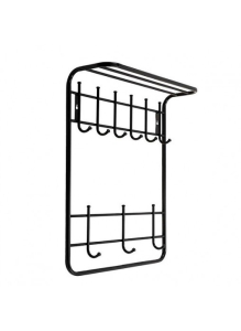 Вешалка- 2х ярусная 60см цвет черный (1)