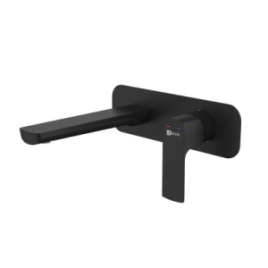 Смеситель для умывальника встраиваемый, черный "URSUS" (_8_)