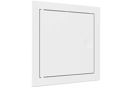 Люк ревизионный LN фланец 100х100 нажимной 120х120 пластик EVECS (10)