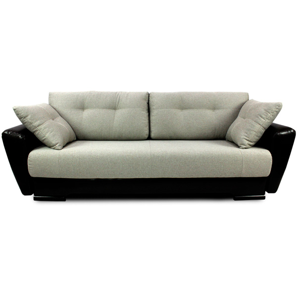 Амстердам 3р Серый  (Каркас: Sunny Dark Brown, Основа, Подушки: Bravo 25)