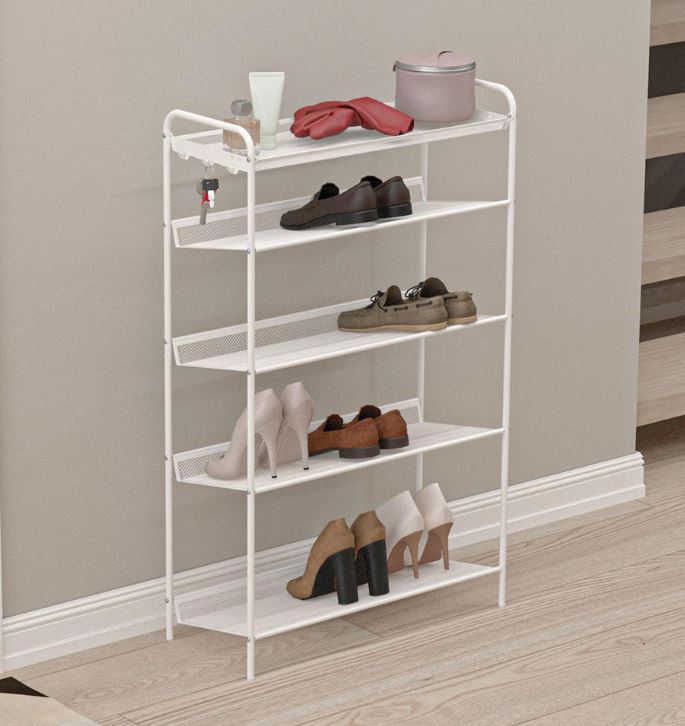 Подставка для обуви 5-и  полочная "Женева 25" (Белый)														
