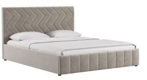 Кровать двойная Милана 160 С Tenerife silver (светло-серый)(основание+дно+механизм)