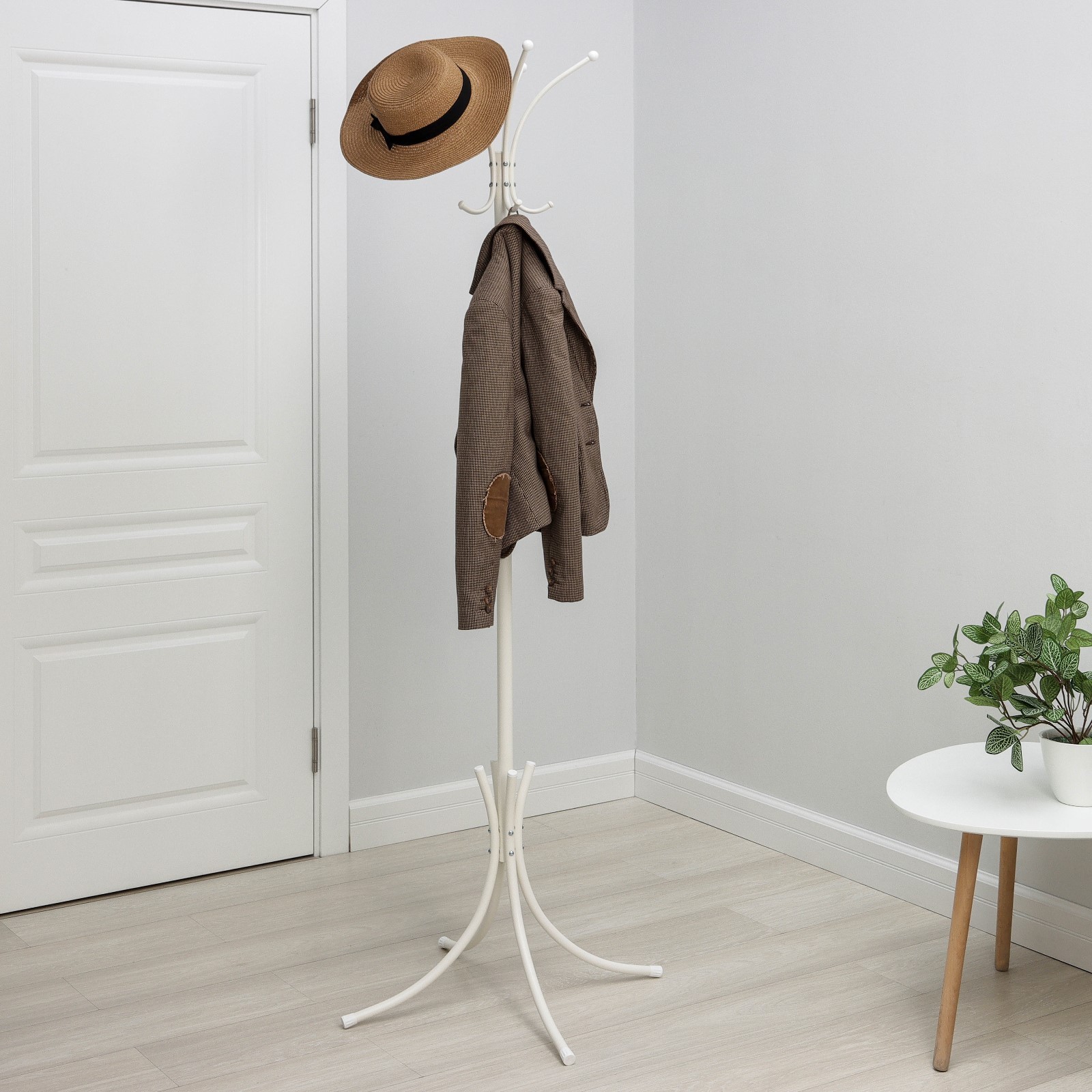 Вешалка напольная "Корона" разборная, белый