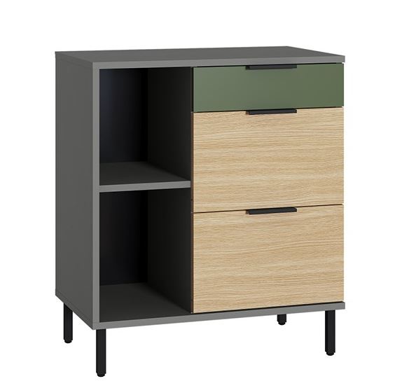  Тумба Марвэл 16.160 (Темно - серый U2601, Плэйн, Дымчатый Зеленый K521)															