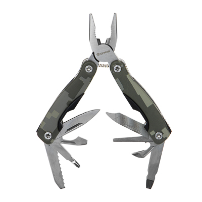 Инструмент многофункциональный, 15 функций, 10,5см, нерж.сталь