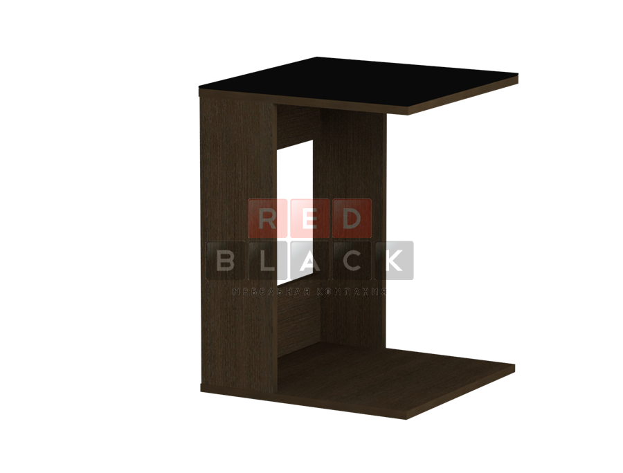 Стол журнальный 731 LS (Венге/Черное стекло)