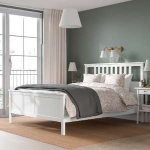 Каркас кровати ХЕМНЭС, 160x200 см, белый, скорва