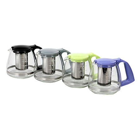 Чайник заварочный VETTA750мл, ситечко из нержавеющей стали, стекло, пластик 4 цвета