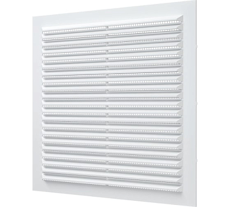 Решетка вент. 234х234 с сеткой, белая (60)
