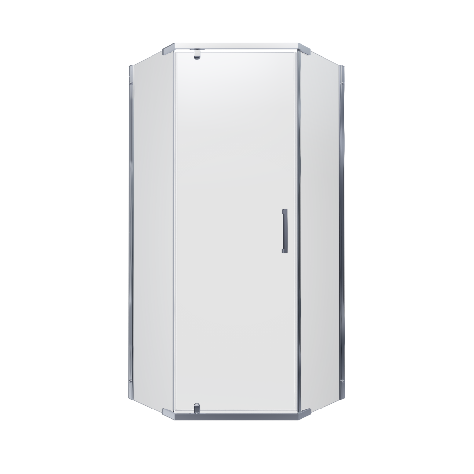 Душевая шторка Дека-Хром, 100х100, пятиуг., (2 места)(_1_)