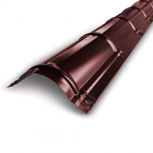 Планка конька круглого R110*2000 (ПЭ-01-8017-0,45) шоколадно-коричн