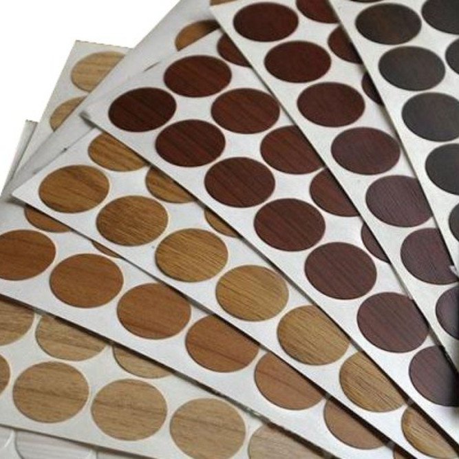 Заглушка для евровинта самоклеющиеся, d-14мм, металлик 5067 (лист 50 шт)