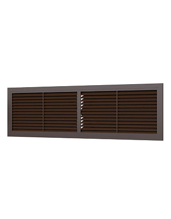 Решетка вентиляционная РП. фланец 432х117 переточная 455х133 пластик Brown ERA (30)