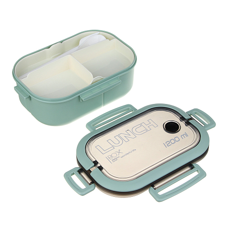 Ланч-бокс со столовыми приборами, 1200мл