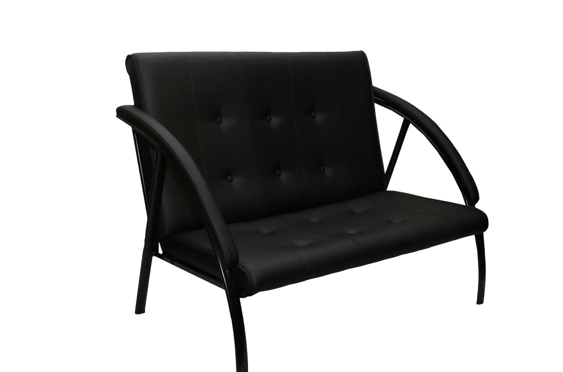 Диван Фортуна 5(20) 2-х местный Эконом Перф.Атзек чер.  к/з Атзек чер.