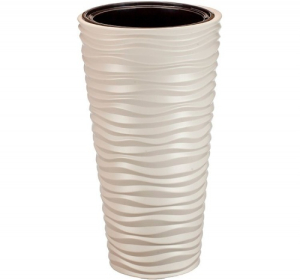 Кашпо напольное "Дюна" D340мм 9,0/42,0л h630мм вставка Кремовый (1) М3402