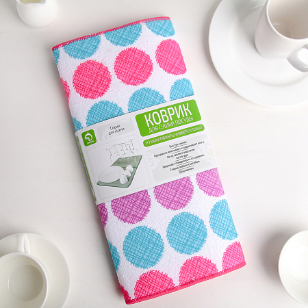 Коврик FY 45*60 см из микрофибры для сушки посуды  в асс-те