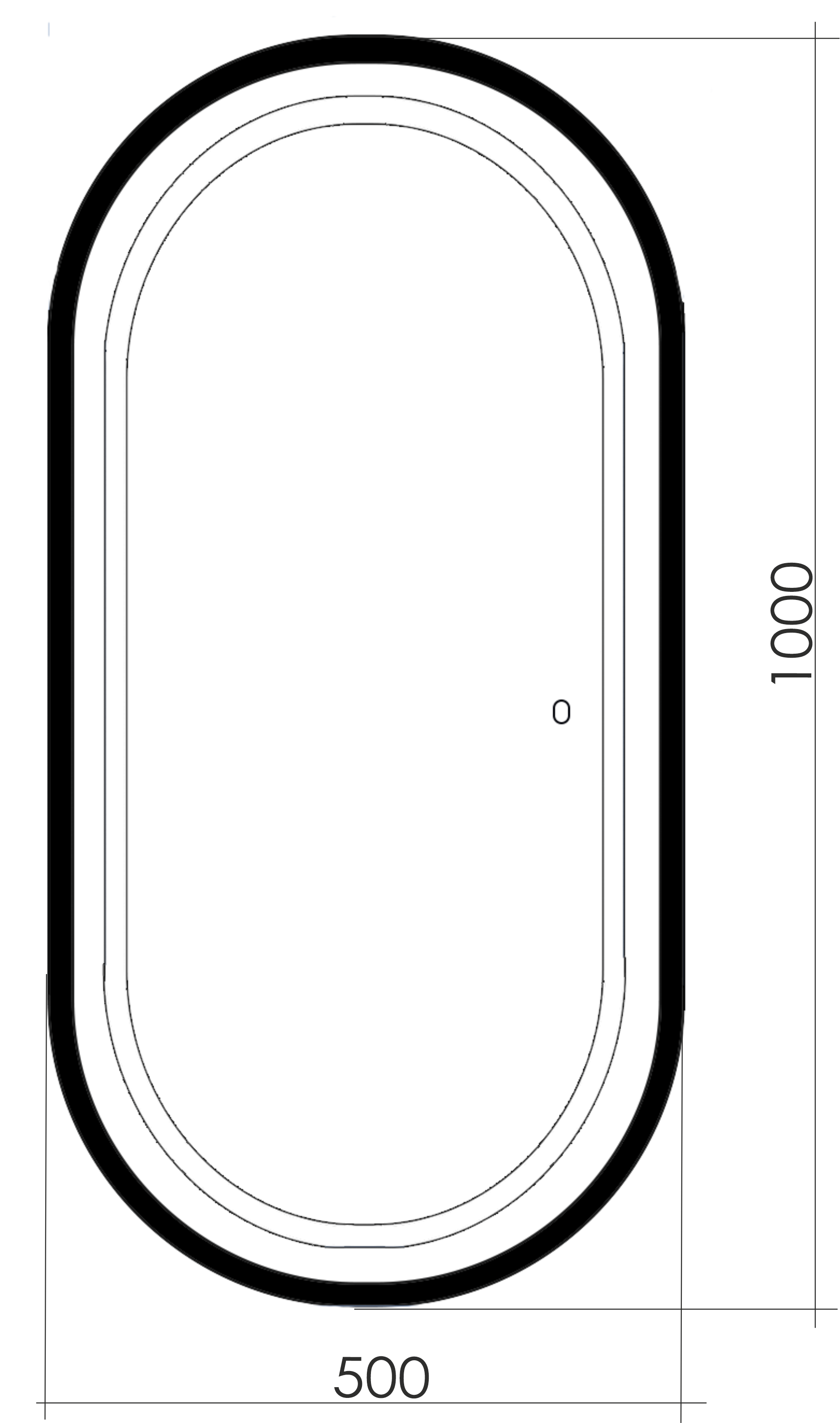 Виола-лофт 500х1000 (Сенсорный выключатель, рама пластик, гор-вер_сх_верт