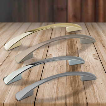 Ручка-скоба мебельная 14.144.05 "ZY-7A Бабочка" 96мм, никель