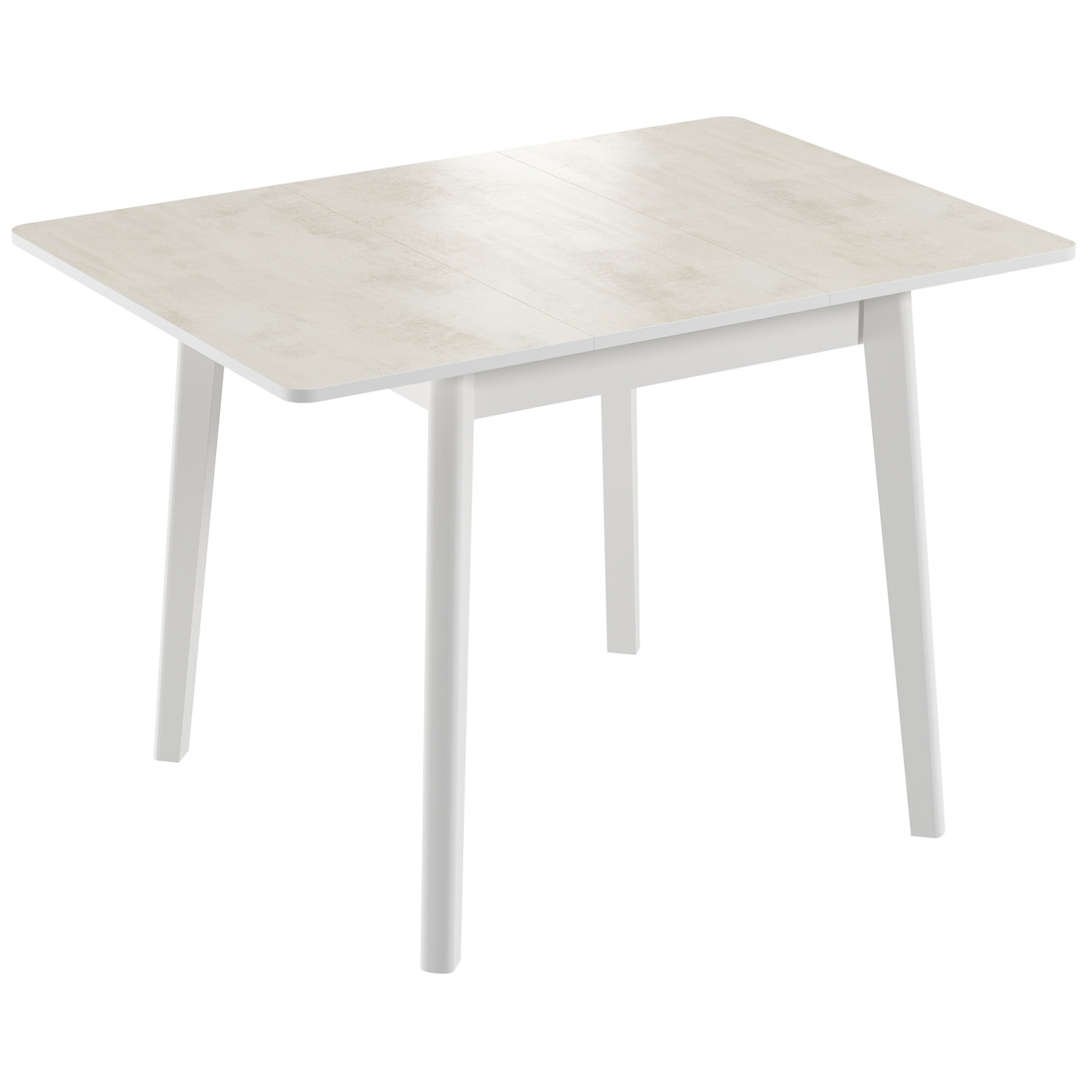 Стол Бейсик-88 хромикс белый/белый