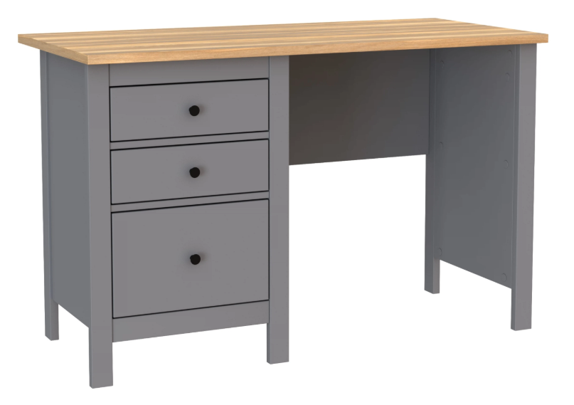 Стол письменный САГА 120х56 серый/ясень