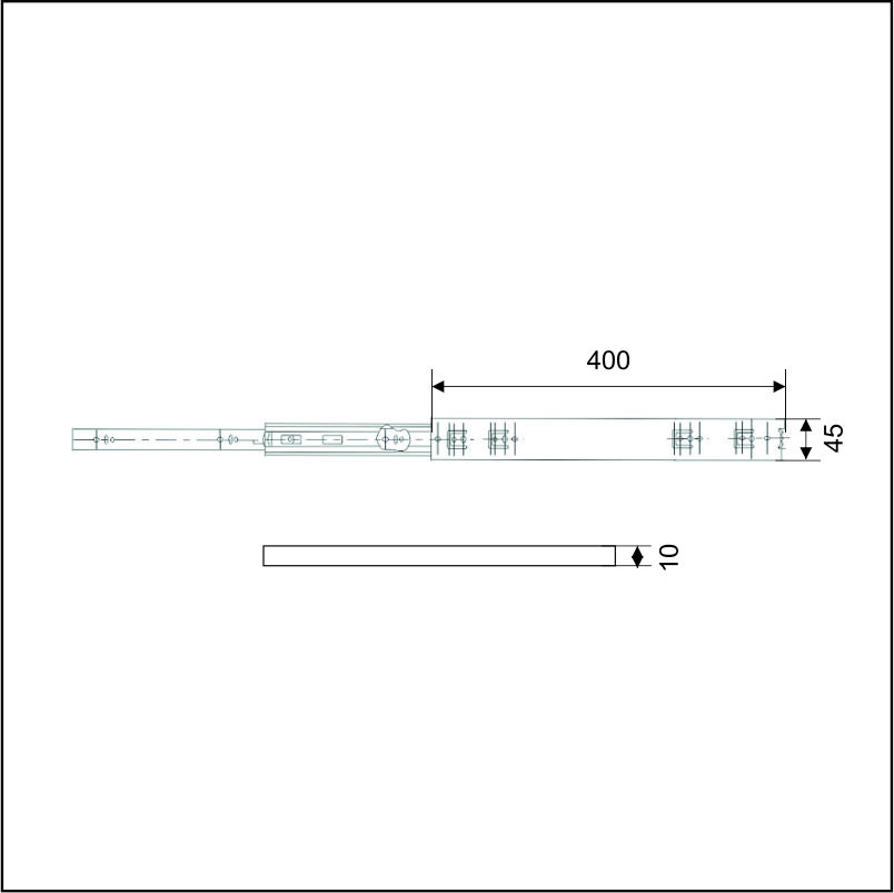 Направляющая шариковая "1042/45" L400
