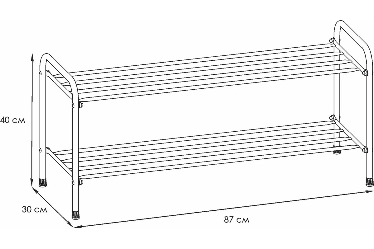 Подставка для обуви "Альфа 32", коричневый