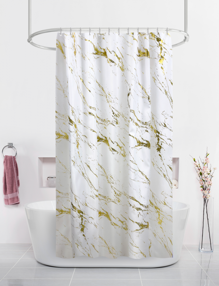 Штора д/ванн 180х200 BT-829982, Золото в мраморе