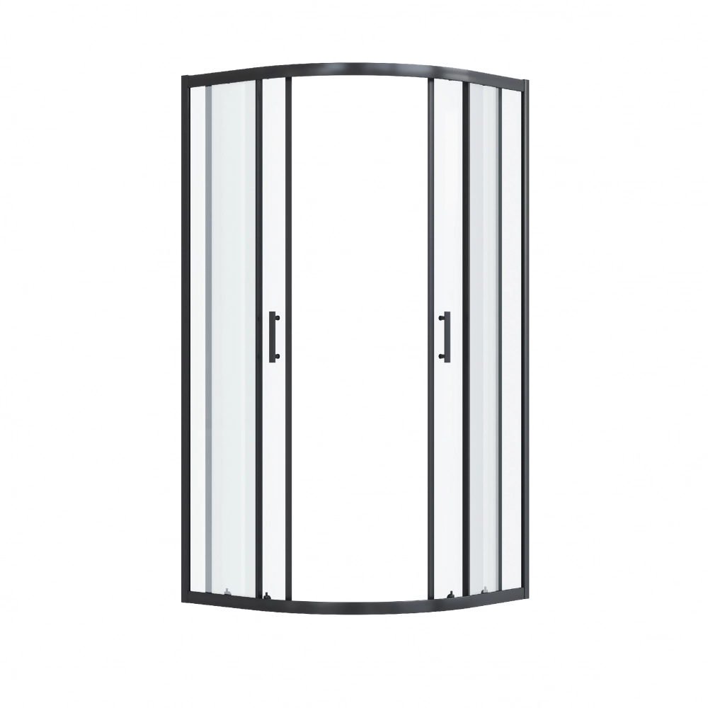 Душевое ограждение Вэлия 90*90*195 полукруг. черный