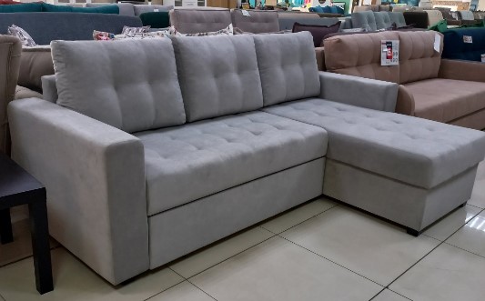 Диван Афина с мягкими подлокотниками (Ткань Bingo grey/Ultra Smoke )