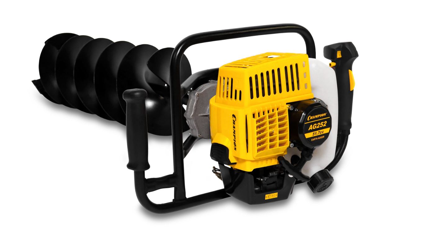 Мотобур CHAMPION AG252 (1,46кВт 51,7см³ 9,2кг шнек 200*550)