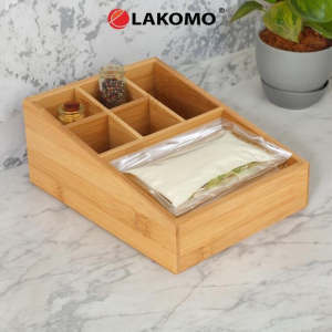 Бокс для специй и соусов (бамбук) 21х16х8,4см