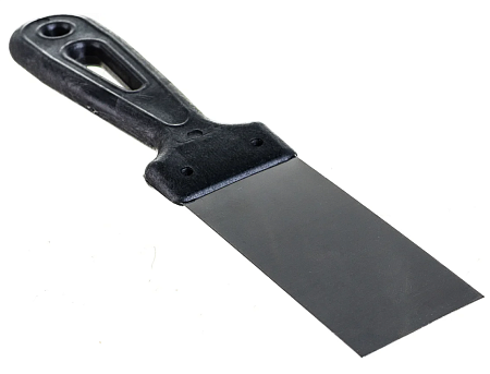 Шпатель нерж. СИБИН 40 мм, пластиковая ручка (10079-040)