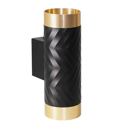 Накладной светильник WOLTA WSL-GU10/W09BG IP20 под лампу GU10 Чёрный/золото LINEA D55x170 (10)