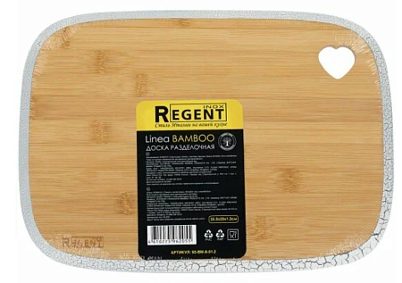 Доска разд. прямоуг. окантовка в ассорт. 35.5х25х1,2см Linea Bamboo