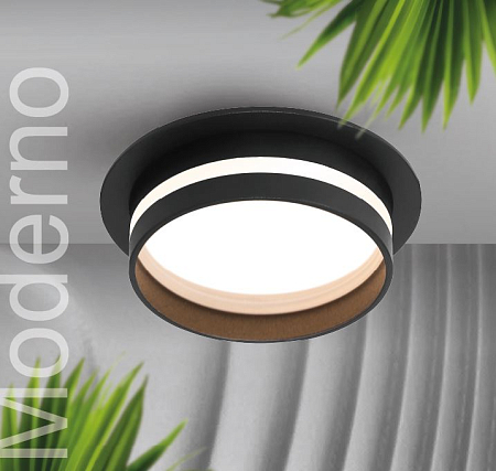 Светильник точечный под лампу Чёрный GX53 MODERNO WOLTA 