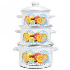 Набор посуды ЭТ-75220 "Цитрусовый фреш" 2.0+3.0+4.0л 6 пр *1