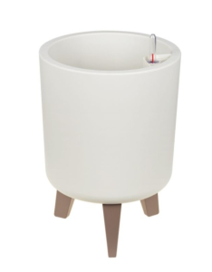 Кашпо "Флориан" D250мм 11,0л вставка, автополив, на ножках Белый/графит