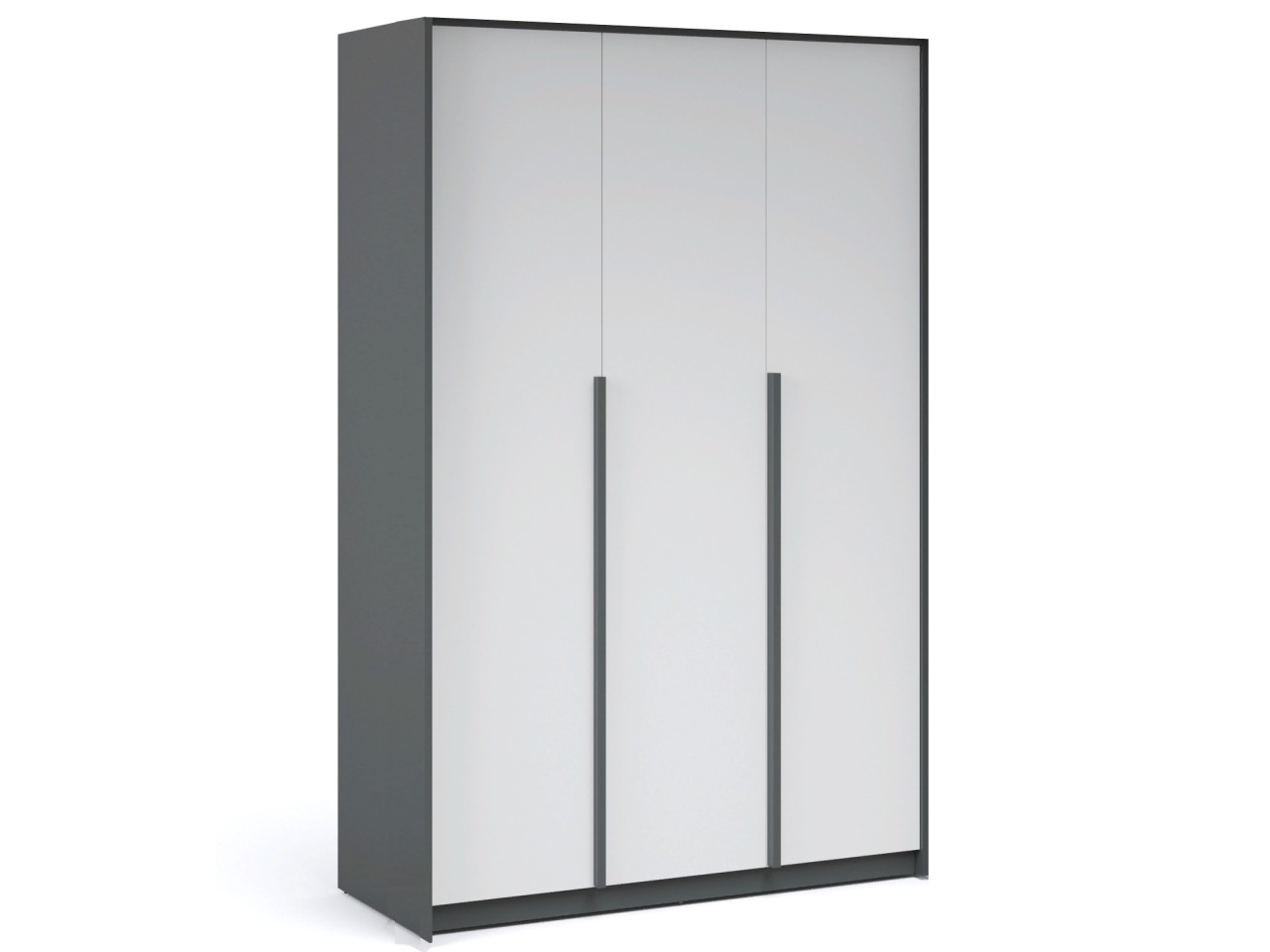 Шкаф 3-х дверный Спальня Мишель  (Антрацит/Белый жемчуг)