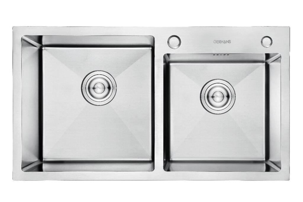 Мойка AFLORN 78*43 Сатин двойная  (_3_)