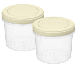 Набор контейнеров д/продуктов 2шт "Asti" 0,5л круг. Светло-бежевый (9) 222127825/0150