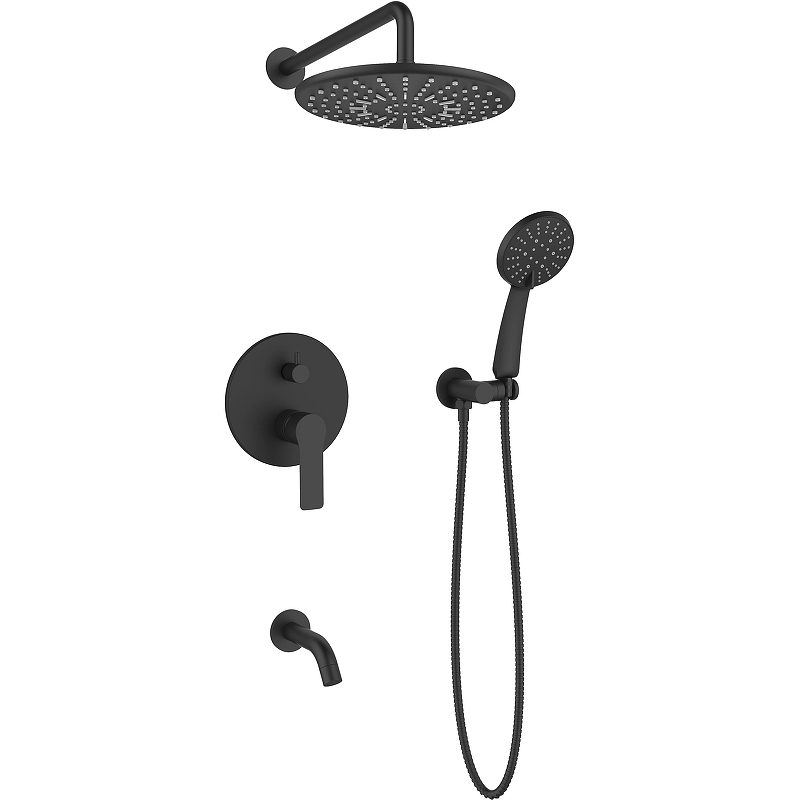 Душевая система скрытого монтажа 7в1 Singapore Black, ESKO(_10_)