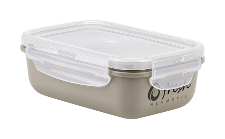 Емкость д/продуктов "Фреш" 0,4л прямоуг. Капучино (18) М1420