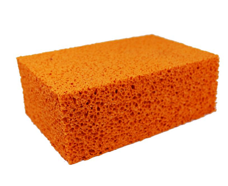 Губка DЕCOR, вискозная оранж., 160х110х60 мм (10шт/50шт)