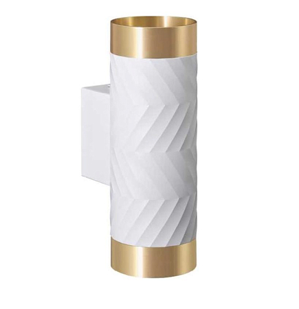 Накладной светильник WOLTA WSL-GU10/W09WG IP20 под лампу GU10 Белый/золото LINEA D55x170 (10)***