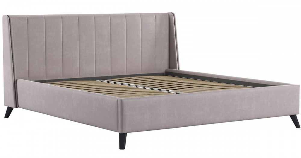 Кровать двойная Мелисса 180  С Тори 45 велюр* (ява), Тори 45 велюр* (ява)(основание+дно+механизм)