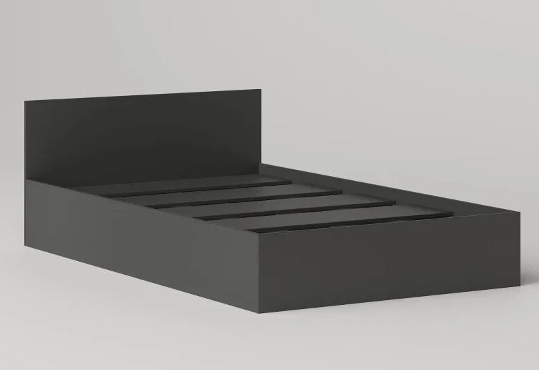 Кровать 1200 Охта (КР1200)/Антрацит/МК											