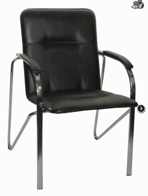 Стул Персона 6 (Самба) Хромированный каркас к/з черный