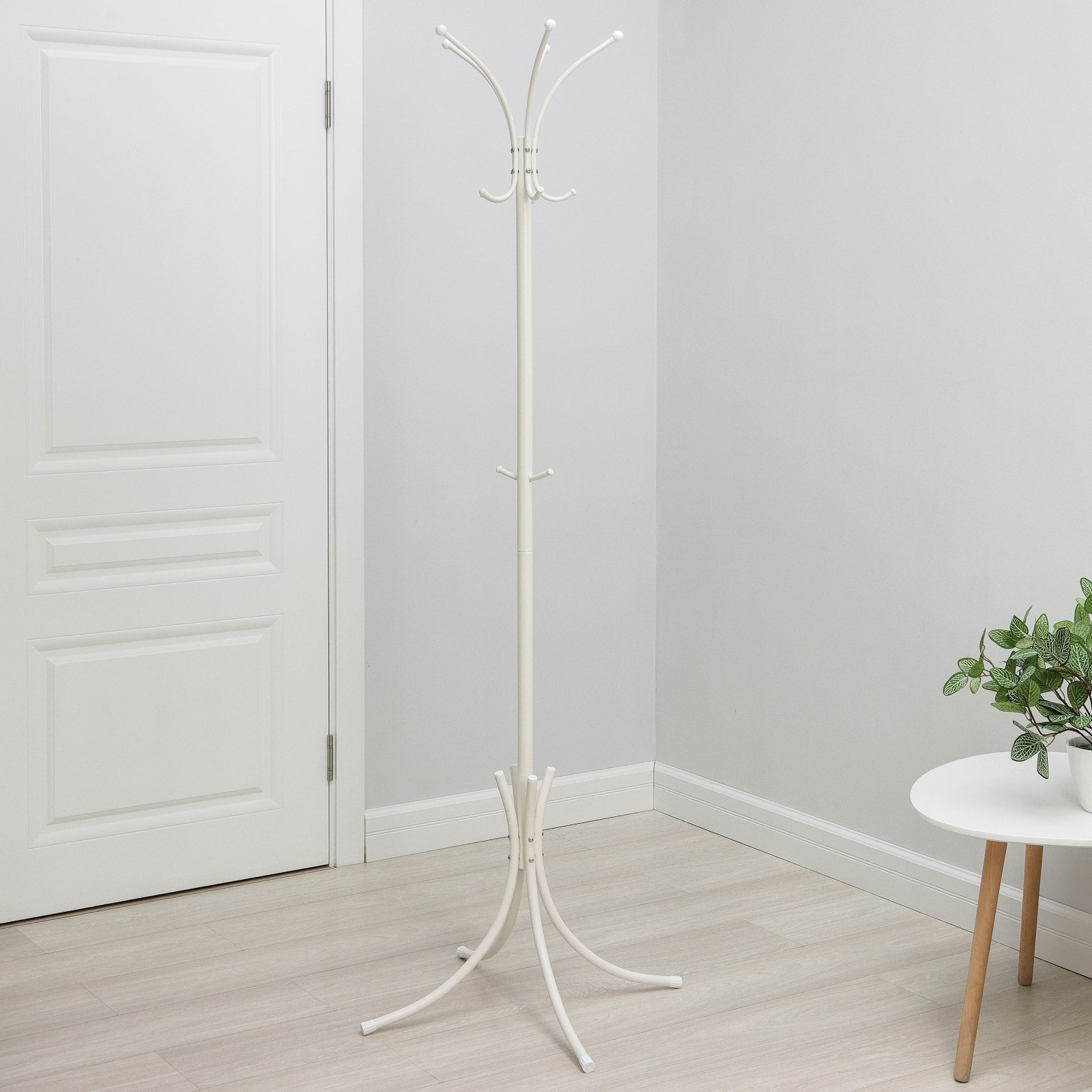 Вешалка напольная "Корона" разборная, белый