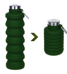 Бутылка туристическая,РУССО ТУРИСТО  складная, 7,5х25/13см, 700мл, силикон
